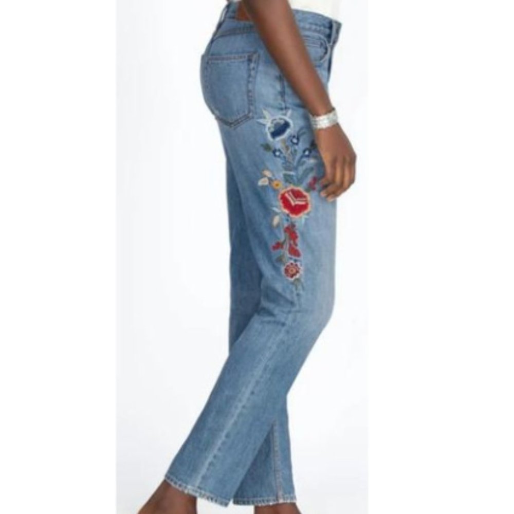 Johnny Was Embroidered Jeans Size-29 Medium Wash 100% Cotton
